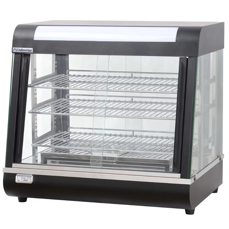 Commercial Kitchen Cabinet - 業務用断熱ステンレス製ディスプレイキャビネット、全面ガラス扉付き電気式食品保温庫（ベーカリー、ホテル、レストラン用品）