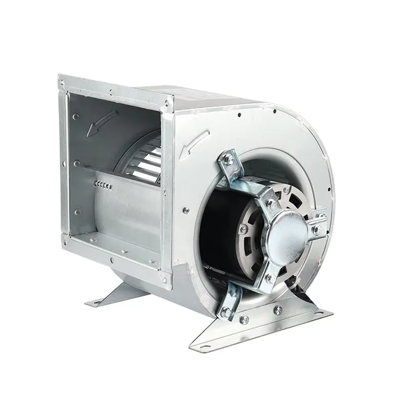 Commercial Kitchen Hood Exhaust Fans - 9-9 デュアルインレット前方曲線型業務用厨房フード排気遠心送風機 EC AC遠心ファン 550W 220V