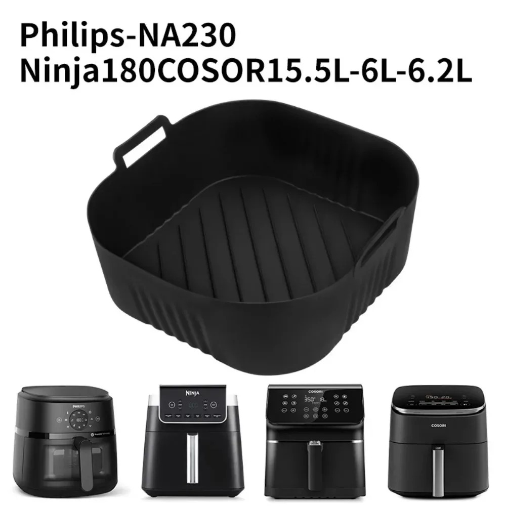 Commercial Kitchen Pans - シリコーンエアフライヤーモールドオイルフィルターストリップフィリップスNA230 COSORI6.2L用ノンスティック再利用可能なベーキングパングリルマット簡単に掃除できます