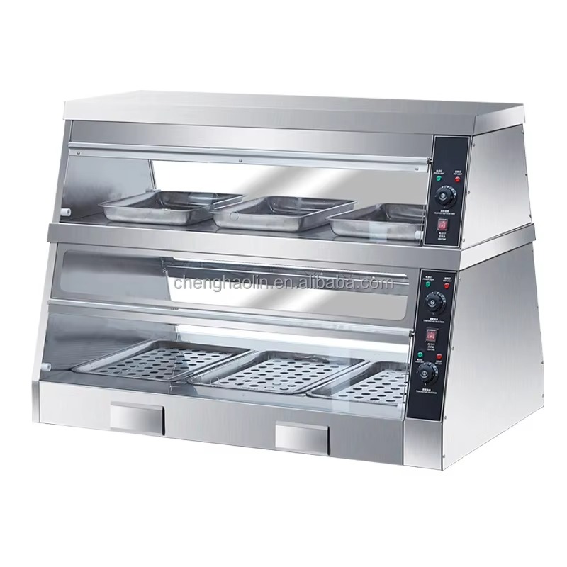 Commercial Kitchen Cabinet - 食品保温用ハンバーガー・フライドチキン電気断熱式業務用デリカウンター陳列棚保温機