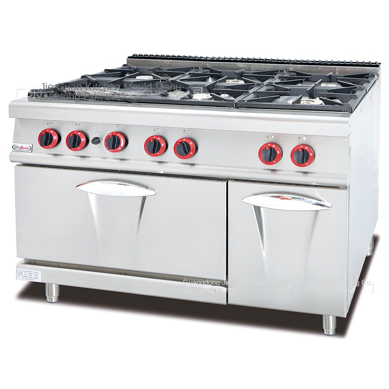 Commercial Kitchen And - ジーグァン GH-797A 業務用厨房コンロ 縦型ガス6口ウエスタンスタイルオーブン 6眼オーブン 小型炒め物・焼き物用