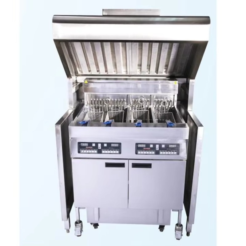 Commercial Kitchen And - 業務用フロアタイプフードカバー、ファーストフードレストラン厨房機器向けカスタムステンレス鋼製造
