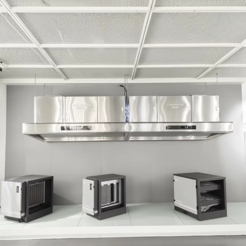 Commercial Kitchen And - 業務用カスタマイズ可能な201ステンレス鋼98%キッチン排気レンジフード、静電フィルター換気システム付き