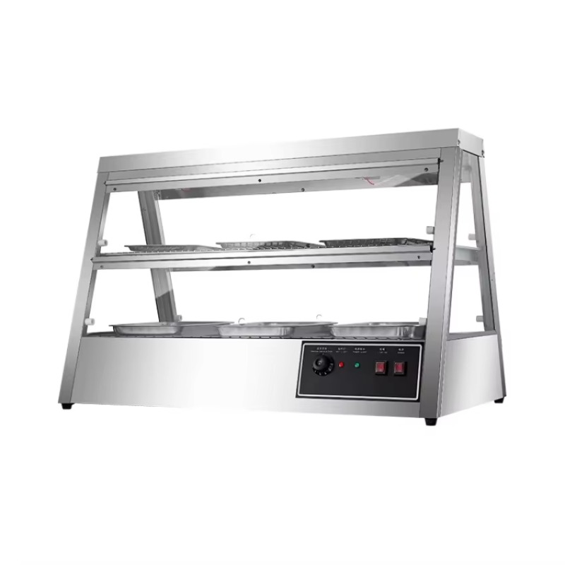 Commercial Kitchen Cabinet - 業務用断熱ステンレス鋼製加熱キャビネット、電気式恒温保湿スナックディスプレイ（フライドチキン用）