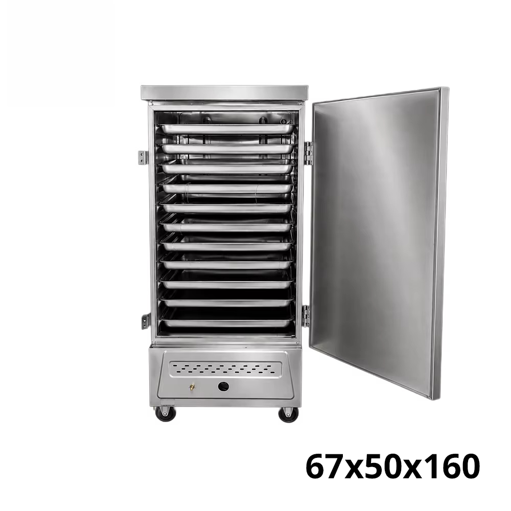 Commercial Kitchen Cabinet - メーカー製頑丈ステンレス鋼米蒸し器12段ガス式大容量調理器キャビネット業務用厨房