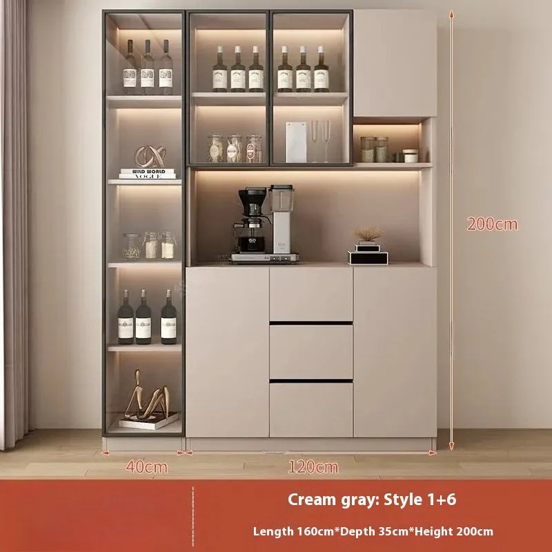 Commercial Kitchen Cabinet - ディスプレイキャビネットショーケース屋外バーキッチン収納組織ワインキャビネットコーナーガラスバーLumineux Mobilier家具