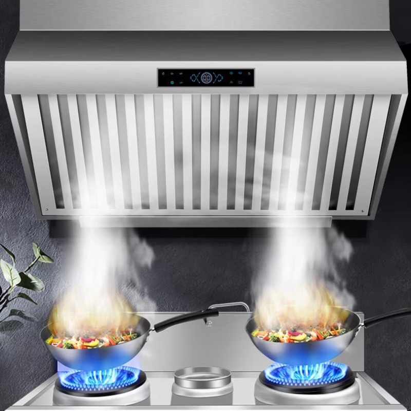 Commercial Kitchen And - 1.5mステンレス製排気フード業務用厨房レンジフードホテルダブルモーター大型吸排気レンジフードタッチ式