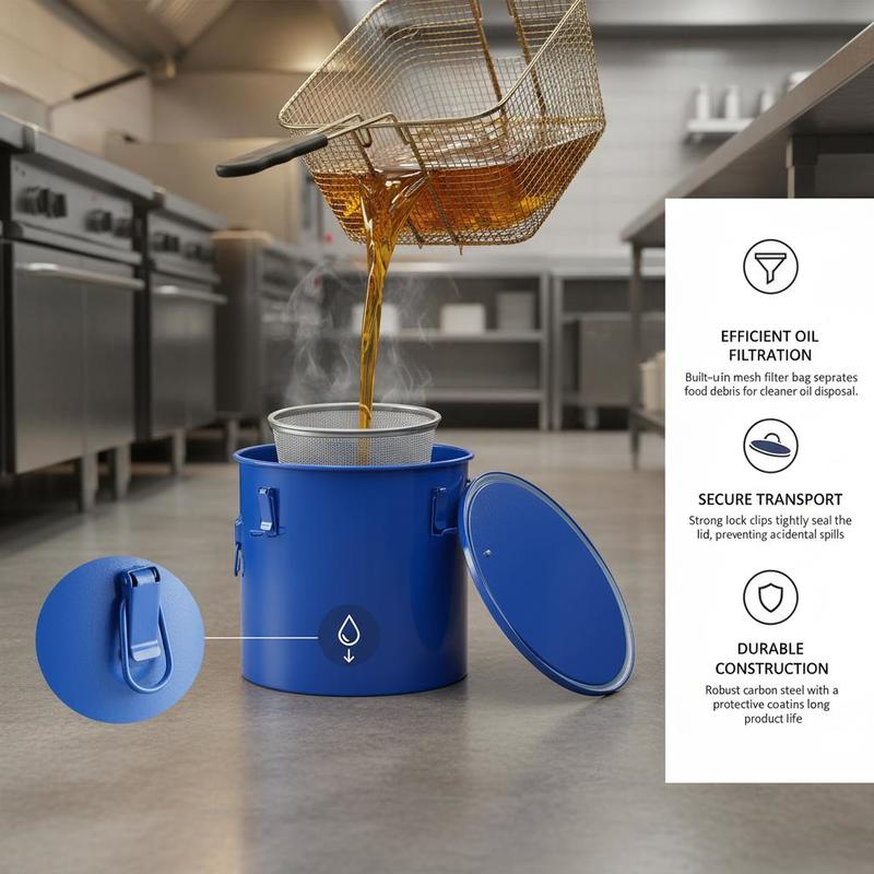 炭素鋼製油廃棄容器 10ガロン レストラン、業務用厨房、フー - Commercial Kitchen Oil Disposal のレビューと価格