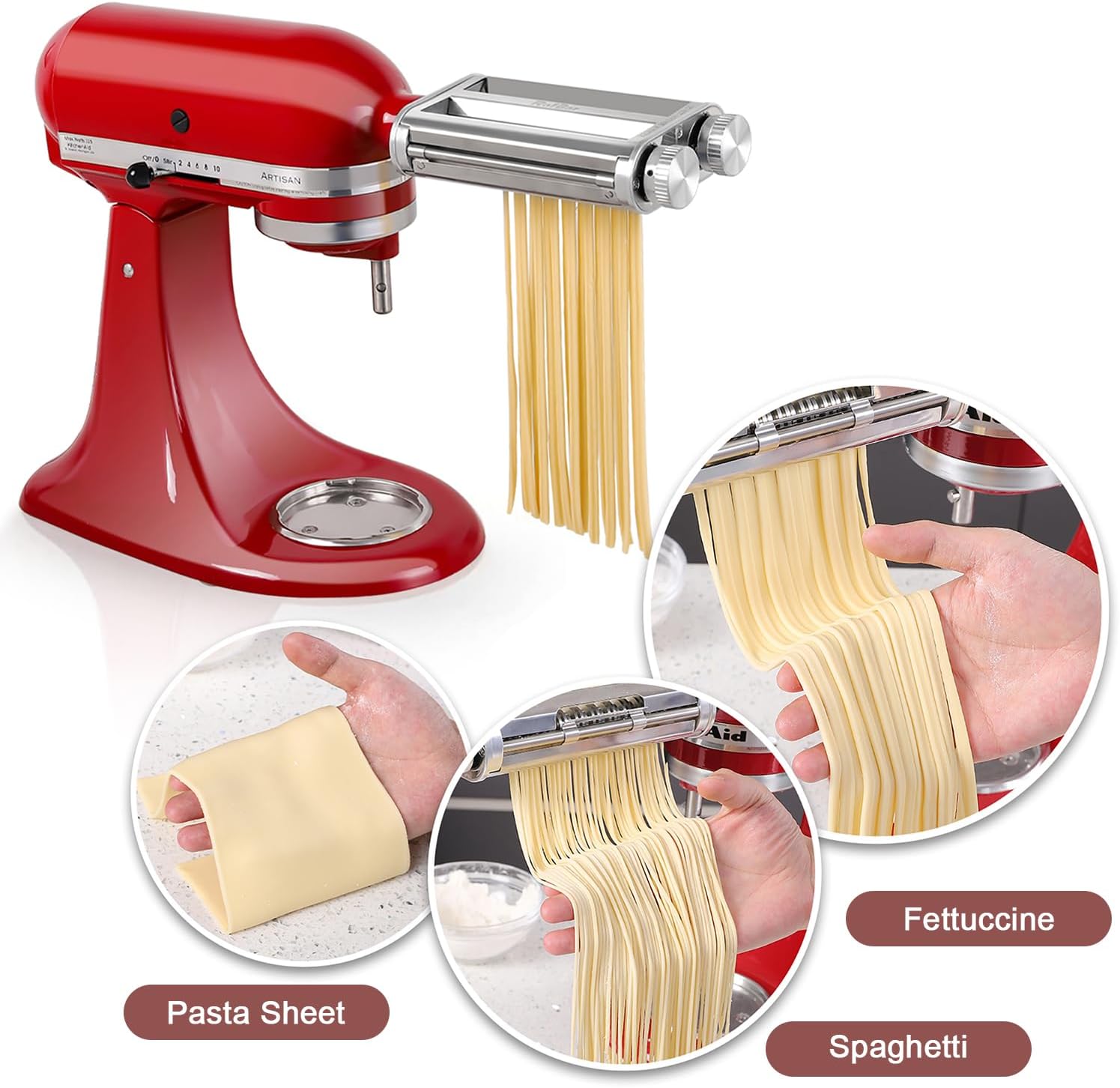 キッチンエイドミキサー3-in-1パスタローラーカッターアタ - Commercial Kitchen Juicer のレビューと価格