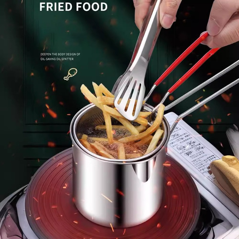 304 ステンレス鋼ディープフライヤーフライバスケット付き多 - Commercial Kitchen Pans のレビューと価格