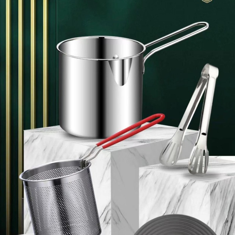 304 ステンレス鋼ディープフライヤーフライバスケット付き多 - Commercial Kitchen Pans のレビューと価格