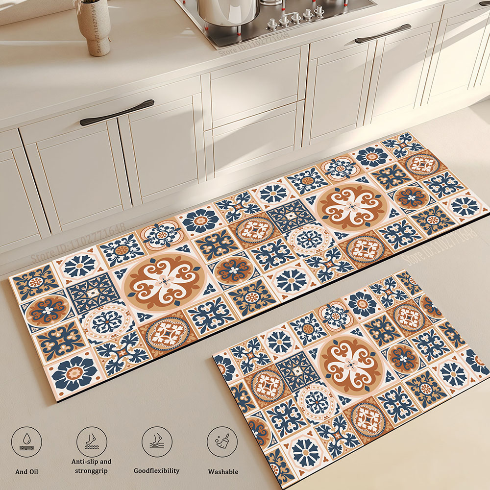 新しい 1 PC シンプルなスタイルのソフトキッチンフロアマ - Kitchen Flooring Commercial のレビューと価格