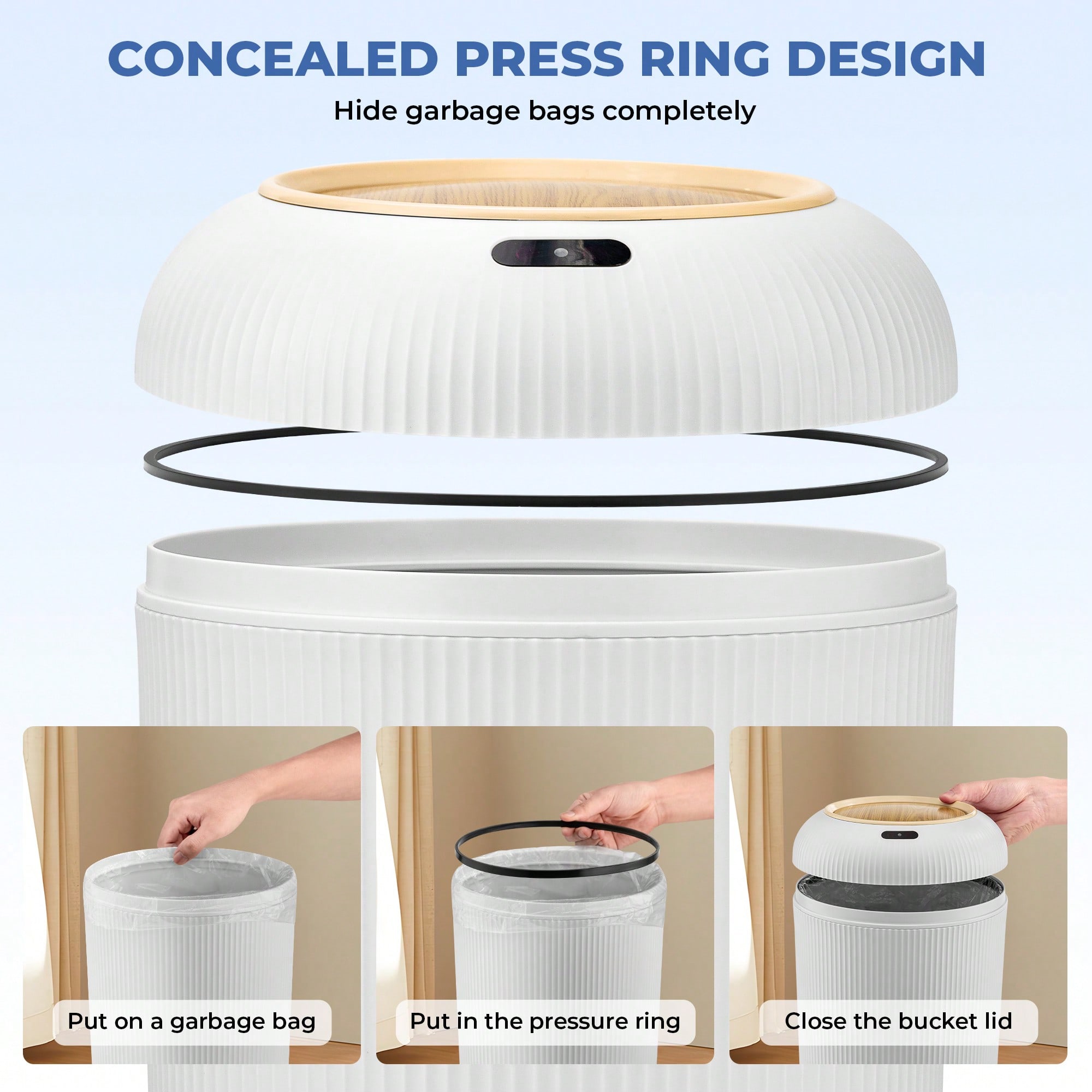 モーションセンサー付き蓋付きゴミ箱、タッチレス自動防水ゴミ箱 - Commercial Kitchen Bin のレビューと価格