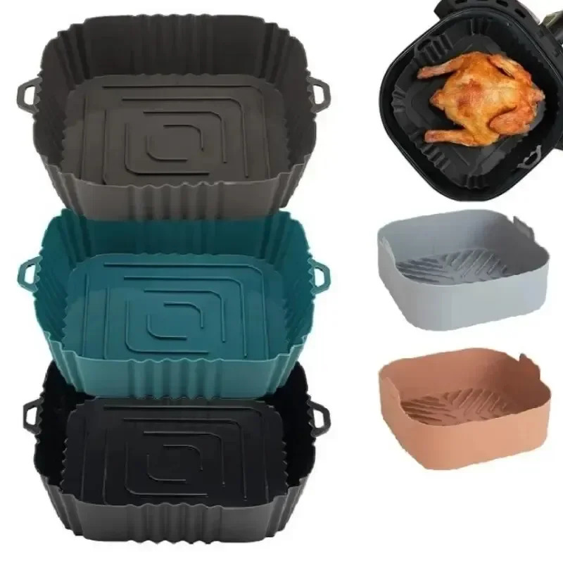 1PC シリコンエアフライヤーバスケット、ピザフライドチキン - Commercial Kitchen Pans のレビューと価格