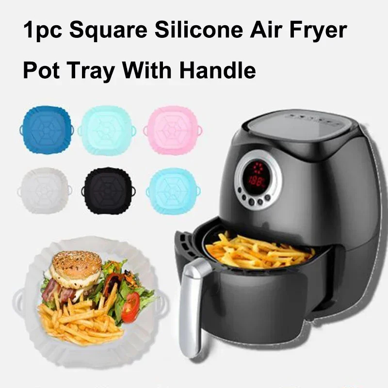 1PC シリコンエアフライヤーバスケット、ピザフライドチキン - Commercial Kitchen Pans のレビューと価格