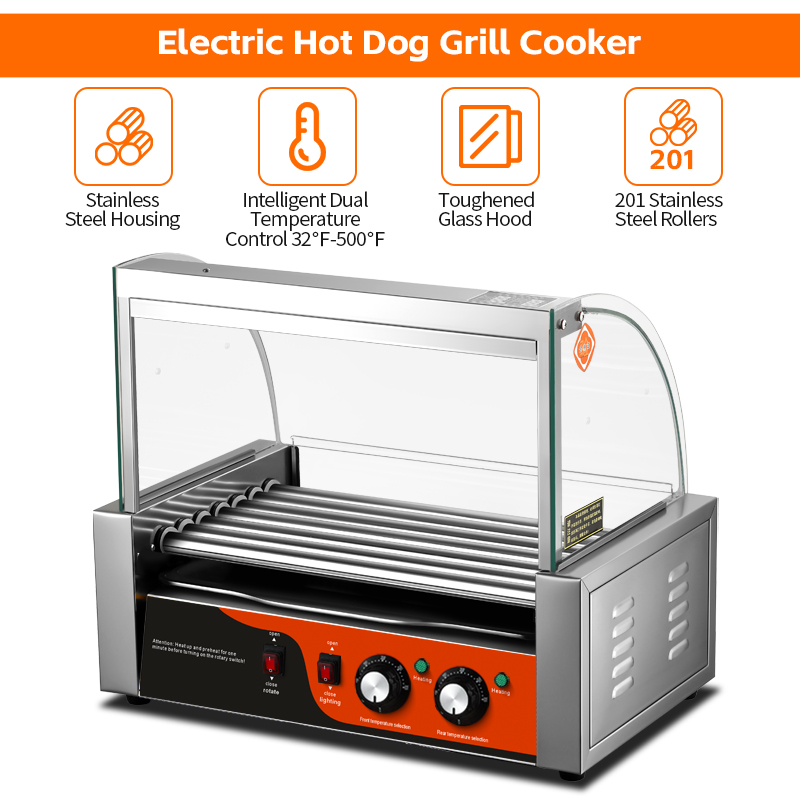 業務用電気ステンレス製ホットドッグ＆ソーセージグリルマシン7 - Commercial Kitchen And のレビューと価格