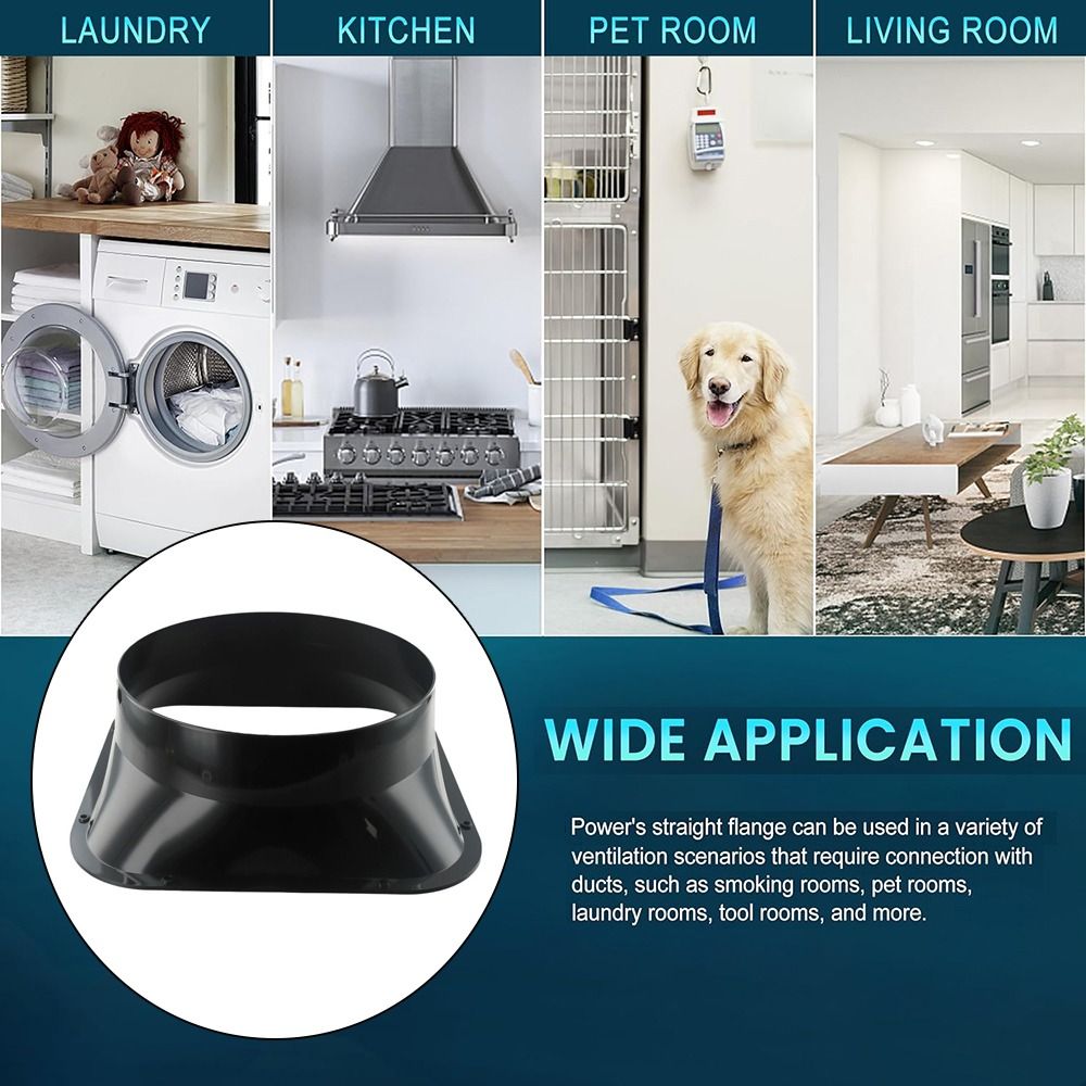 ファン接続 ABS 壁フランジコネクタ黒 100-300 ミ - Commercial Kitchen Ventilation のレビューと価格