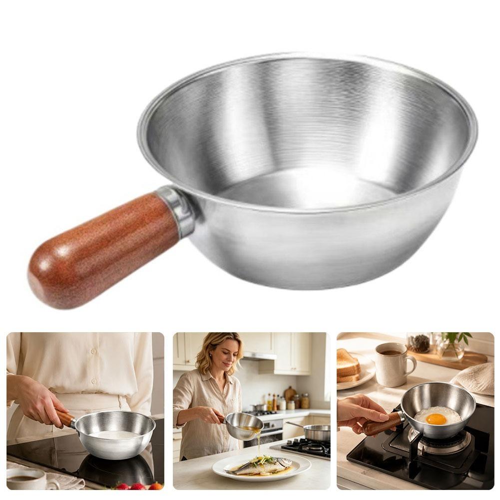 軽量ミニ火傷防止鍋高品質木製ハンドルオムレツフライパンステン - Commercial Kitchen Pans のレビューと価格