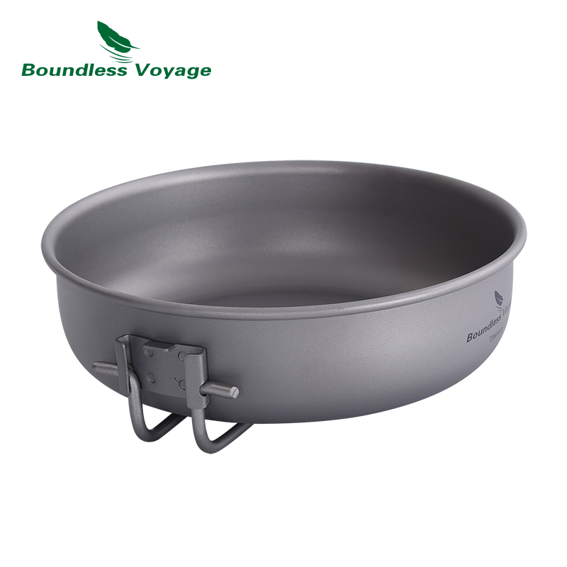 折りたたみ式ハンドル付き超軽量チタンフライパン,屋外キャンプ - Commercial Kitchen Pans のレビューと価格