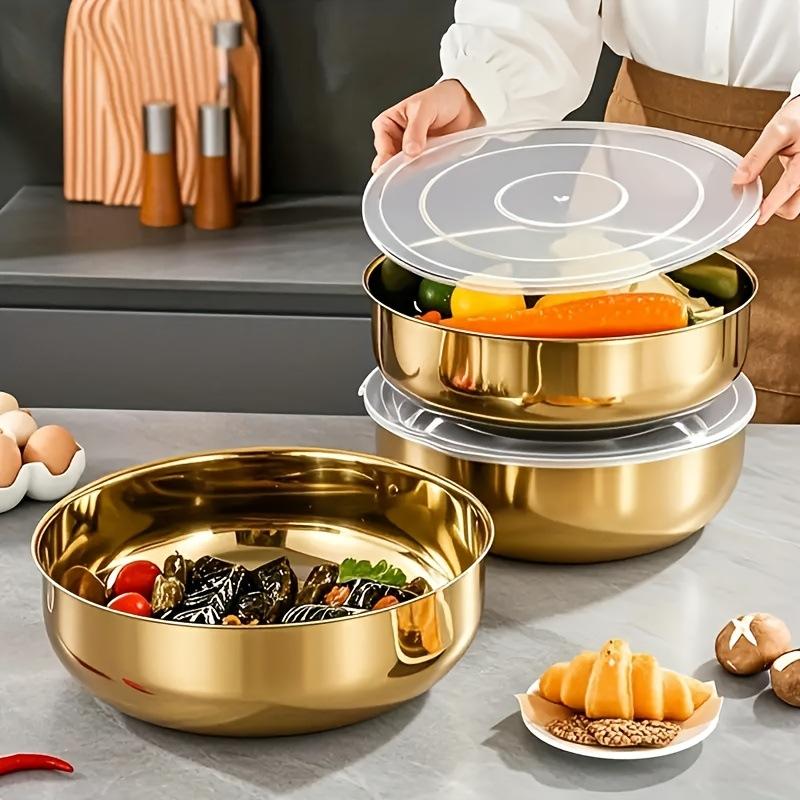 新しいステンレス製ミキシングボウル、蓋付き、頑丈で錆びにくい - Commercial Kitchen Dishwasher のレビューと価格
