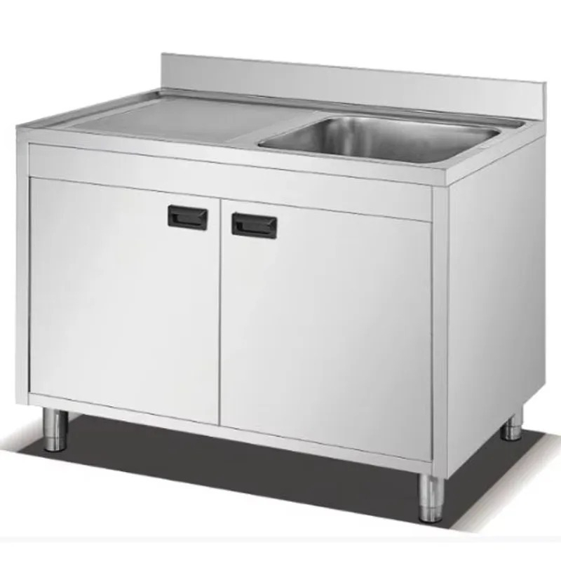 業務用厨房収納テーブル、独立型商業用作業台、シンクと引き出し - Commercial Kitchen Cabinet のレビューと価格