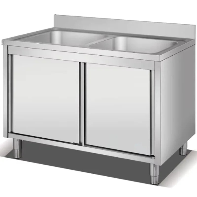業務用厨房収納テーブル、独立型商業用作業台、シンクと引き出し - Commercial Kitchen Cabinet のレビューと価格