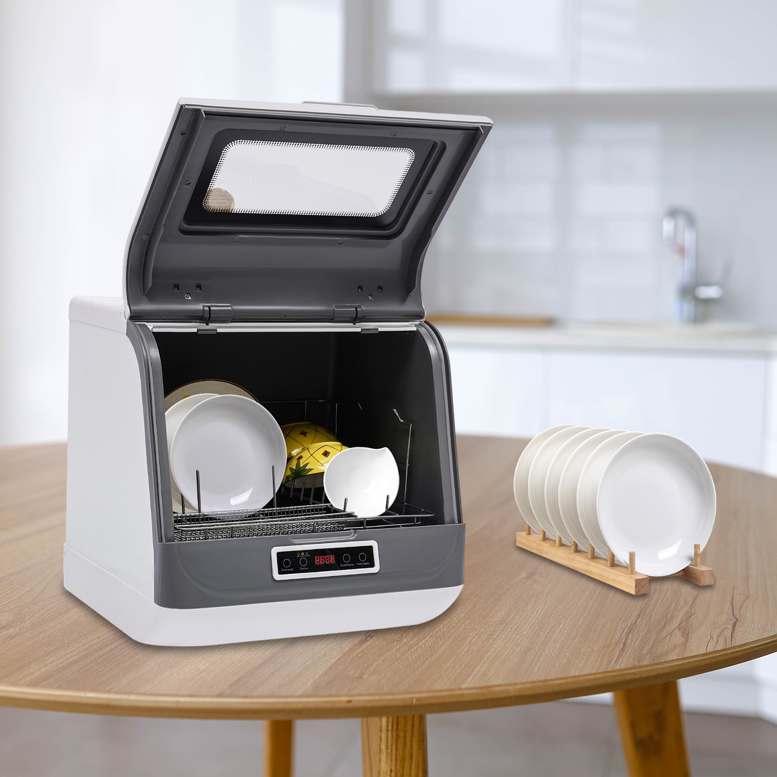 卓上型食器洗い機+800W定格電力、ポータブル卓上型食器洗い - Commercial Kitchen Dishwasher のレビューと価格