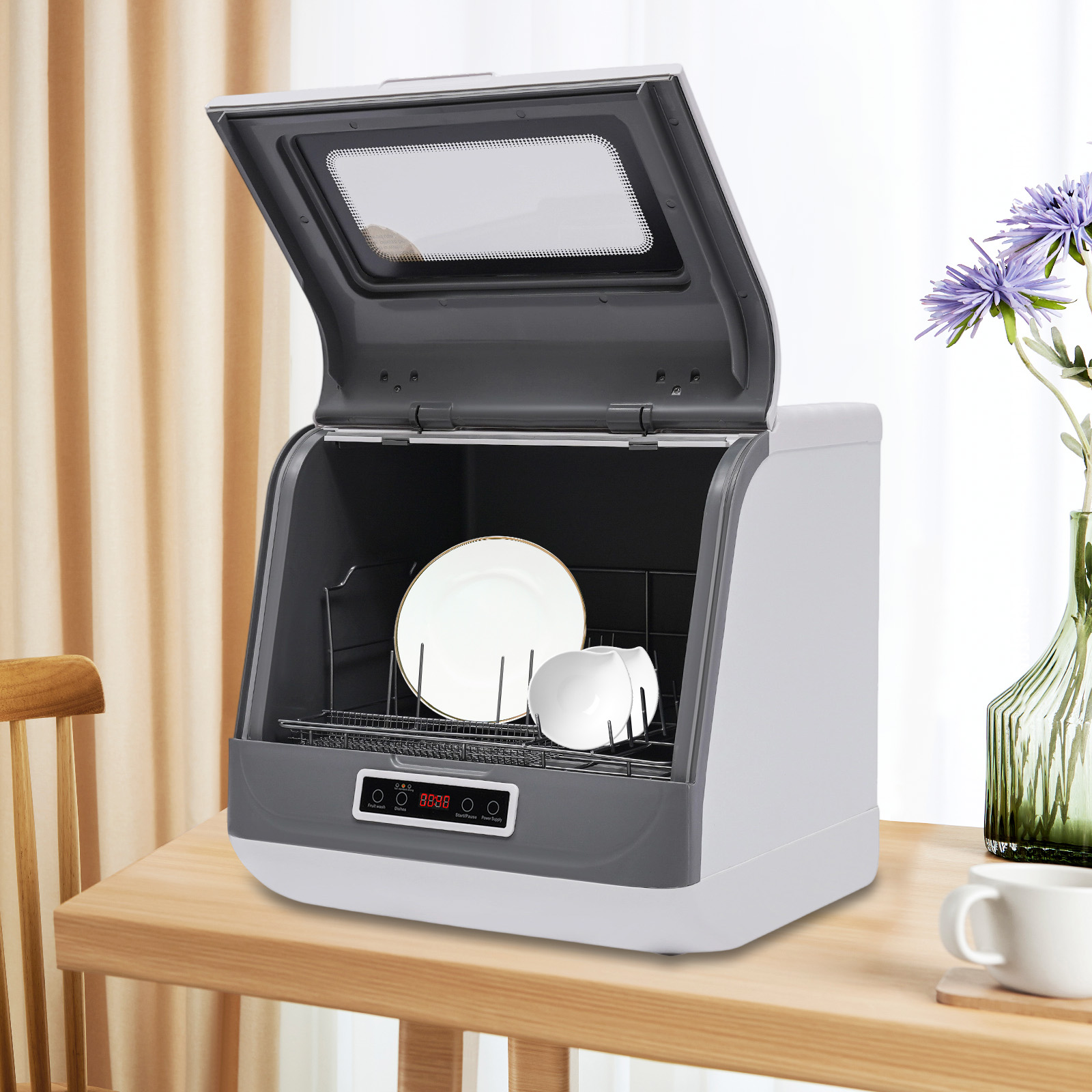 卓上型食器洗い機+800W定格電力、ポータブル卓上型食器洗い - Commercial Kitchen Dishwasher のレビューと価格