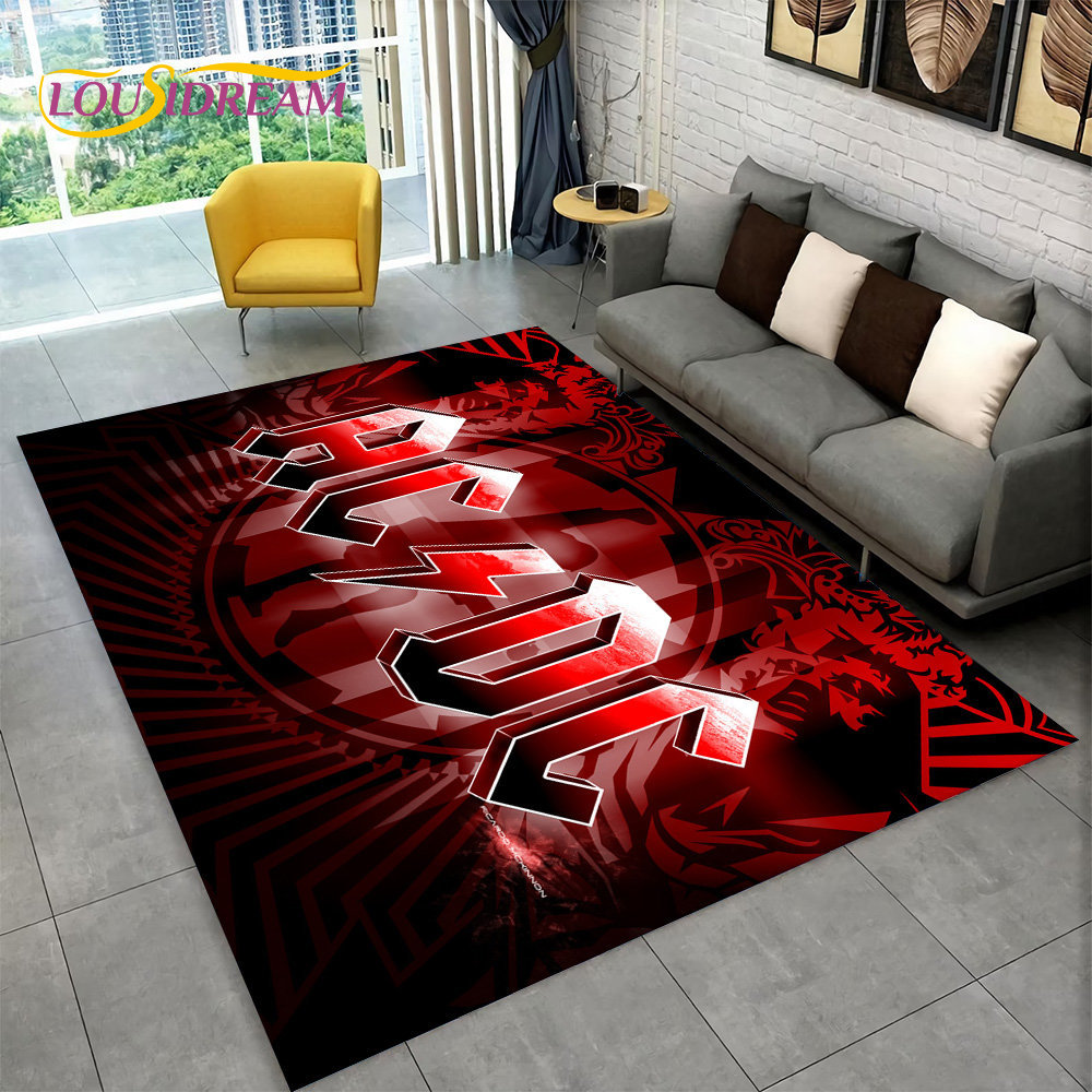 AC/DC ロックバンドエリアラグ 大型、カーペットラグ 家 - Kitchen Flooring Commercial のレビューと価格