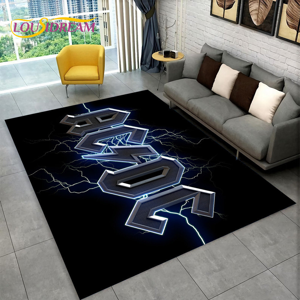 AC/DC ロックバンドエリアラグ 大型、カーペットラグ 家 - Kitchen Flooring Commercial のレビューと価格
