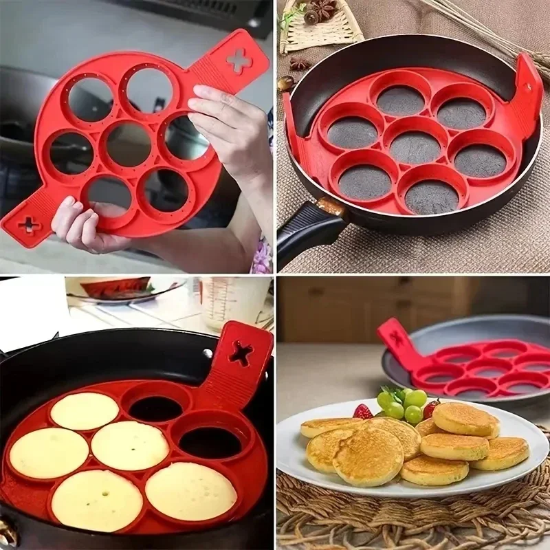 円形シリコンフライパン、朝食用パンケーキ型、DIYベーキング - Commercial Kitchen Pans のレビューと価格