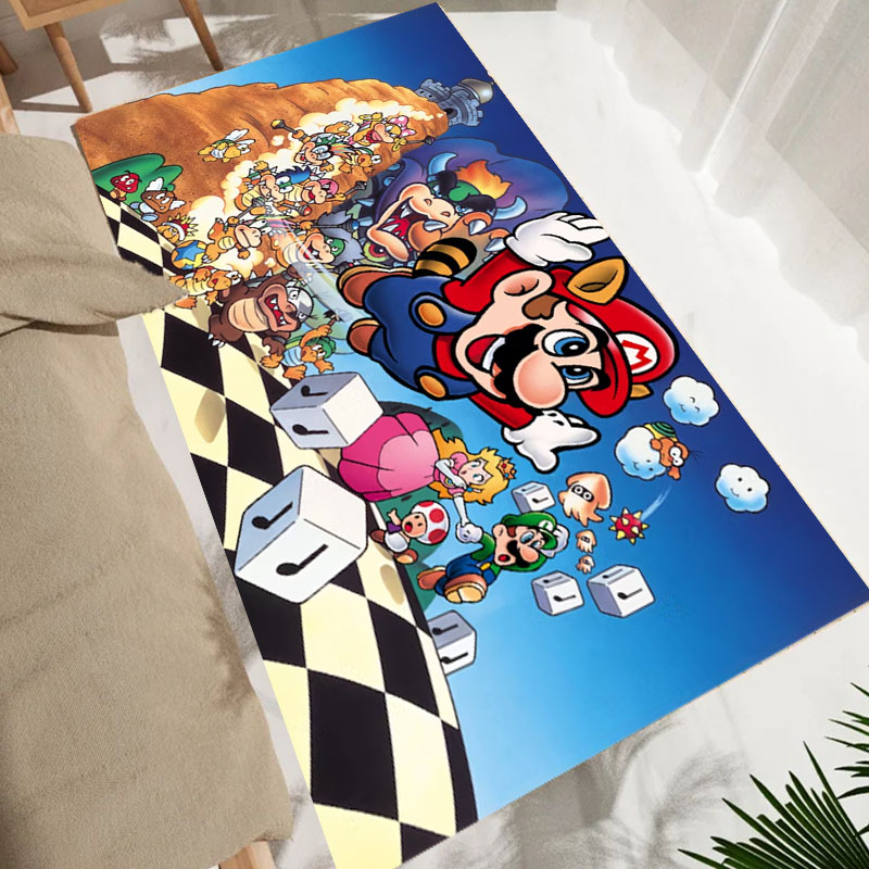 漫画S-スーパーマリオブラザーズゲームラグエリアカーペット、 - Kitchen Flooring Commercial のレビューと価格
