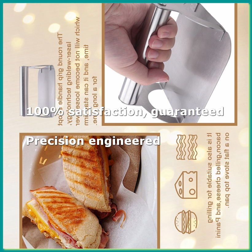 キッチンステンレススチールステーキウェイト/ハンドル付きベー - Commercial Kitchen And のレビューと価格