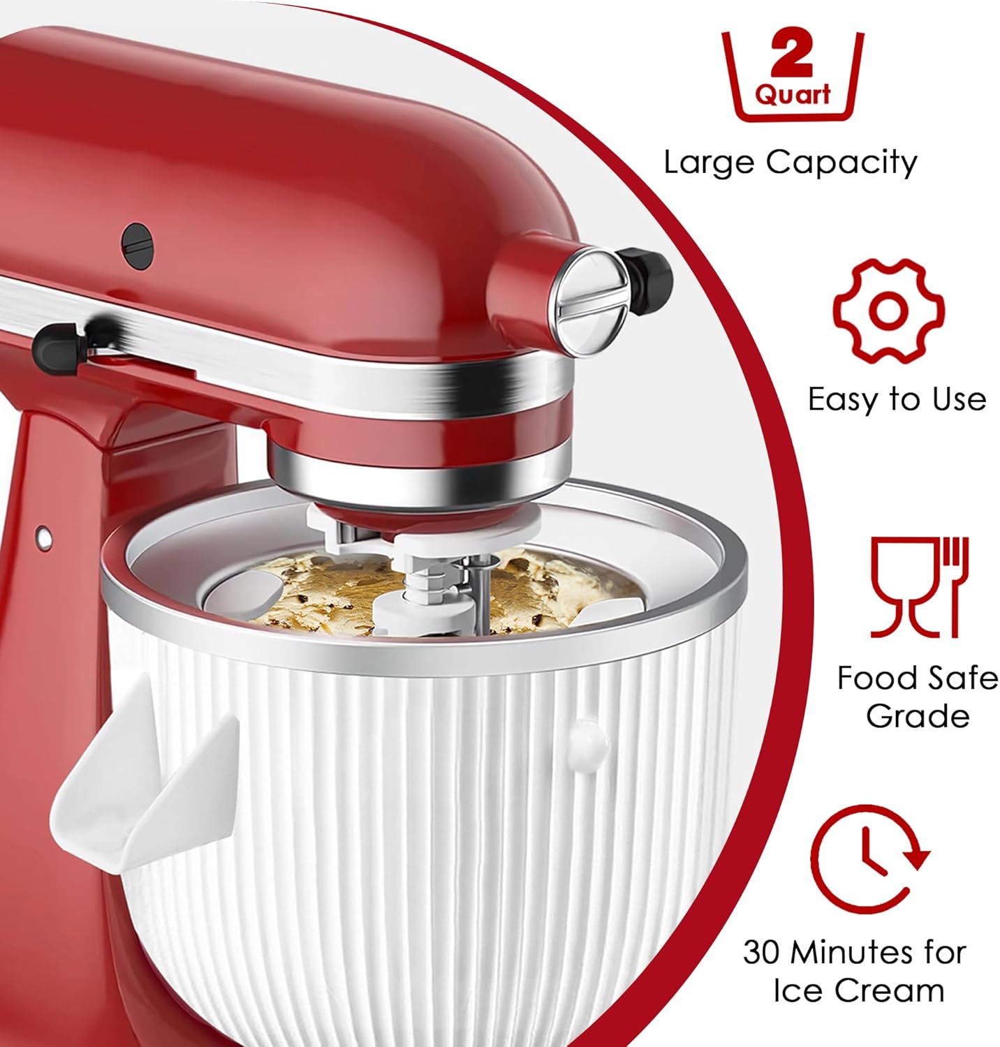 キッチンエイド スタンドミキサー用アイスクリームメーカーアタ - Commercial Kitchen Juicer のレビューと価格
