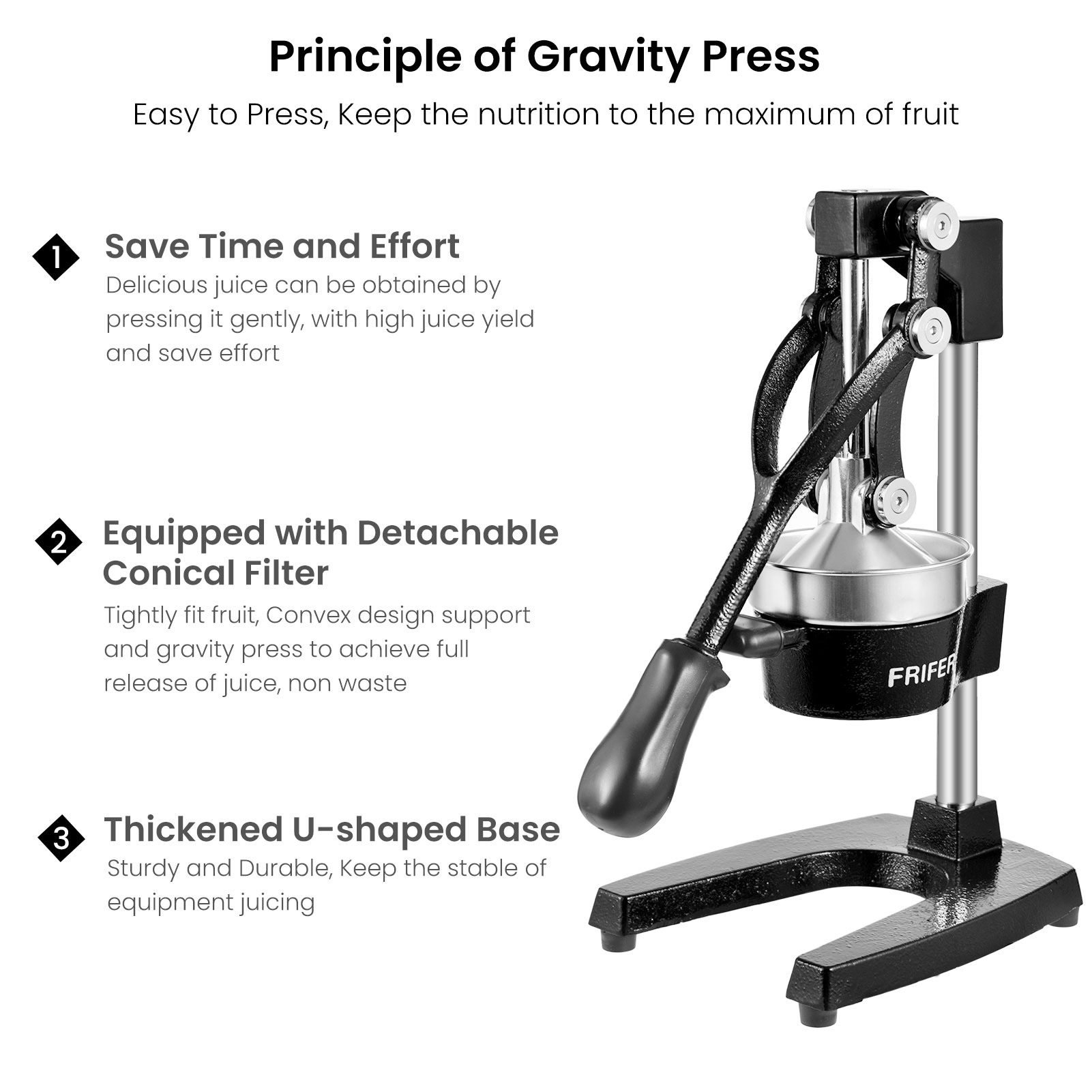 軽量ステンレス製手動柑橘類ジューサー、業務用手動フルーツジュ - Commercial Kitchen Juicer のレビューと価格