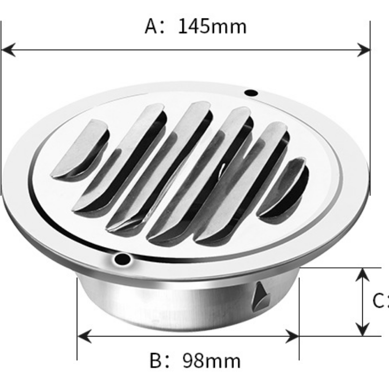 1 個のステンレス鋼フードフラットヘッド外壁換気排気口キッチ - Commercial Kitchen Exhaust のレビューと価格
